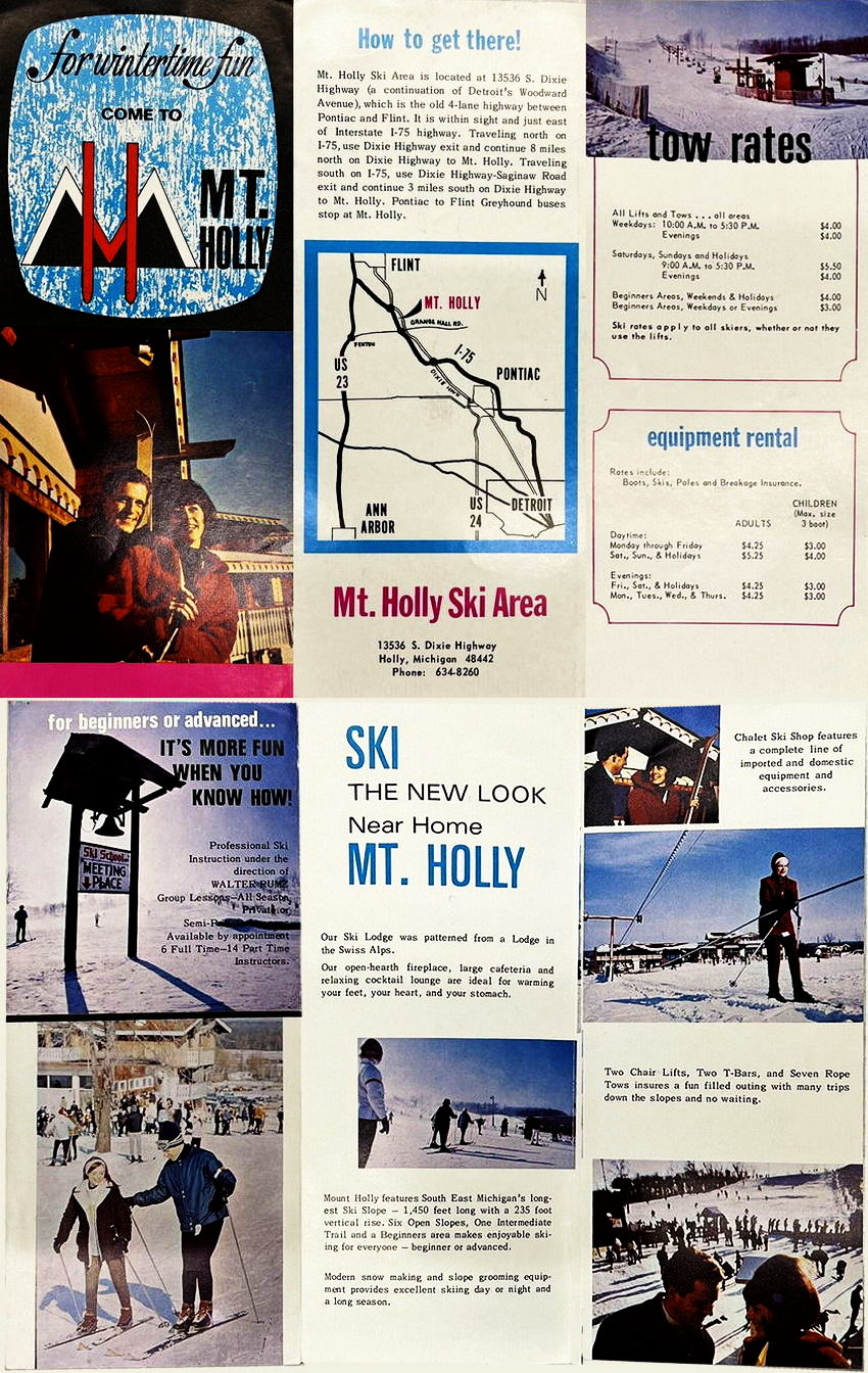 Mt Holly Ski & Snowboard Resort - Vintage Brochure (newer photo)